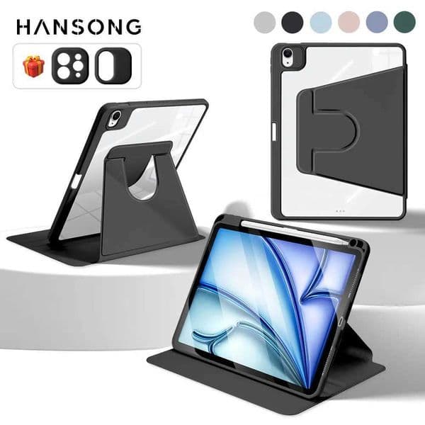 Hot Sale 360 Rotating iPad Case Suitable for 2024 Air 11 13 M2 Pro 11 13 M4 Air 4 5 10.9 iPad 7/8/9/10 Second Generation Mini 6 Tablet Stand Cover T241115