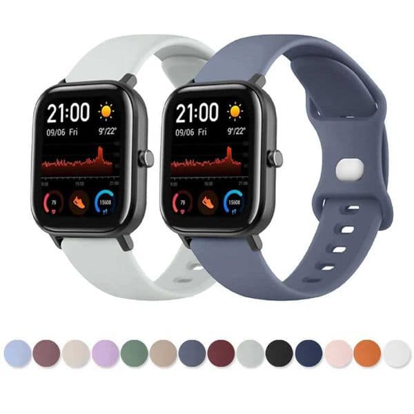 Hot Sale 20mm silicone strap for Amazfit GTS 2 3 2e/GTS 2 4 mini strap for Amazfit Bip U Pro/Bip 3/Bip S lite/Bip 3 Pro wristband Correa T241115