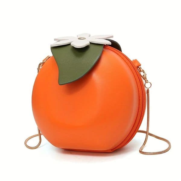 New Free Shipping Designer Bag Orange Cross Shaped Cute And Stylish PU Leather Shoulder Bag Suitable For Women Small Ten Font With Chain Strap