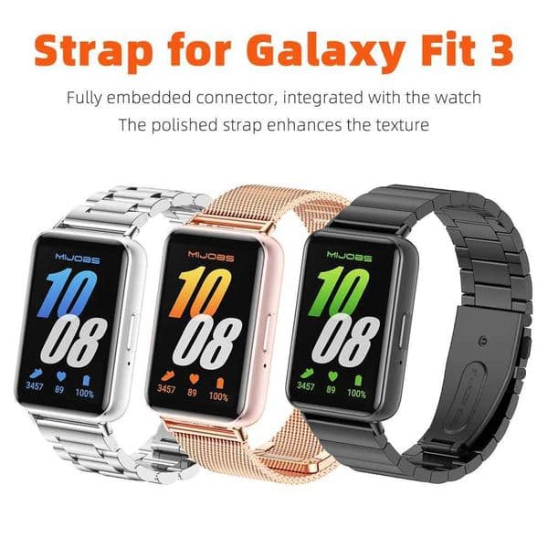 Hot Sale Suitable for Galaxy Fit 3 strap metal Wahband bracelet Milan fashion smart strap replacement Galaxy Fit 3 Correa T241115