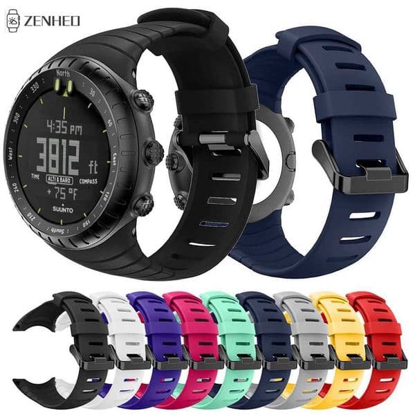 Hot Sale Silicone Wahband strap for Suunto Core replacement bracelet strap for Suunto Core smart Wah strap T241115