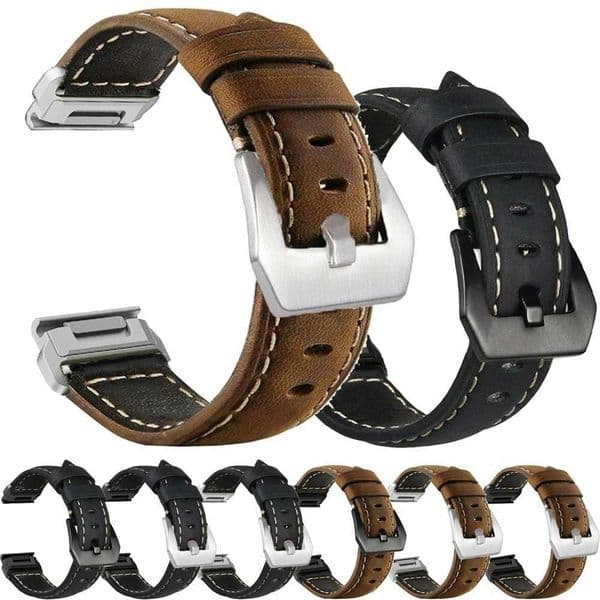 Hot Sale Suitable for Gin Fenix 7 Pro Solar Wah Strap Fenix 7X Pro 6X 6 5X 5 Plus 3 HR D2 955 EPIX Gen2 26MM QuickFit Leather Bracelet T241115