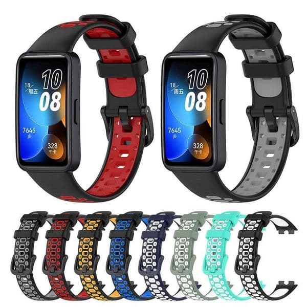 Sports silicone strap with 8 smart bracelets and dual color Wahband wristband M241115