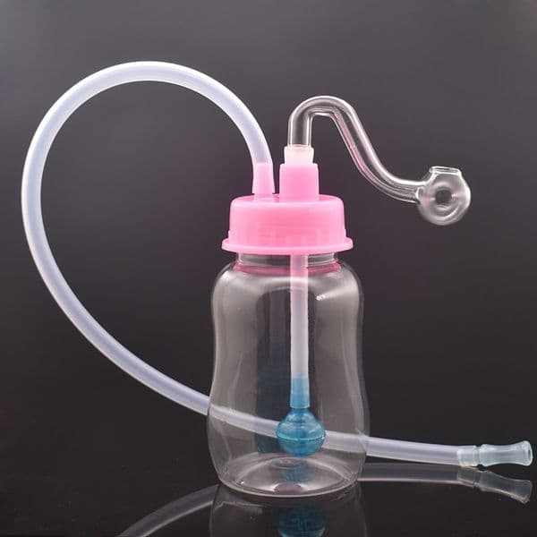 New Oil bong Acrylic Oil Burner Bong Water Pipes with 10mm Male Glass Oil Burner Pipe Silicone Tube for Smoking DHL FREE