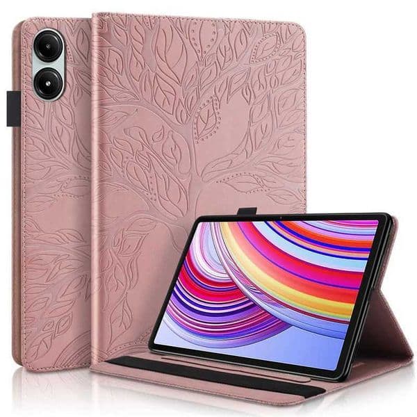 Hot Sale Funda for Mi Pad Pro case 12.1-inch 2024 tree embossed vertical case for Pad 12 1 case cover tablet case T241115