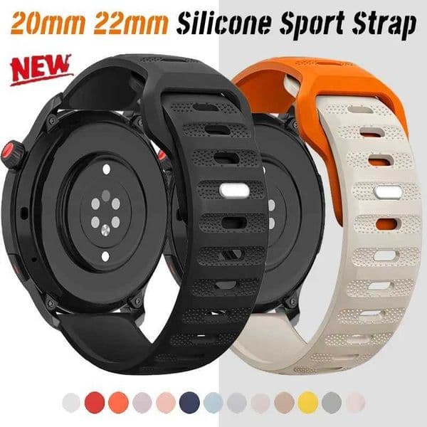 Hot Sale 20mm silicone strap for Galaxy Wah 5 4 3 Band 45mm Gear S3 Active for GT2 Pro sport loop strap bracelet T241115