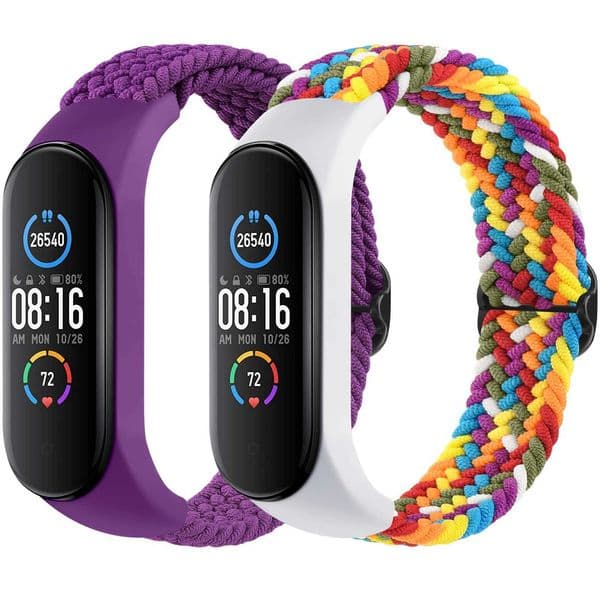 Hot Sale Woven Wah strap for Mi Band 7 6 5 4 3 Band Amazfit Band 5 strap replacement bracelet T241115