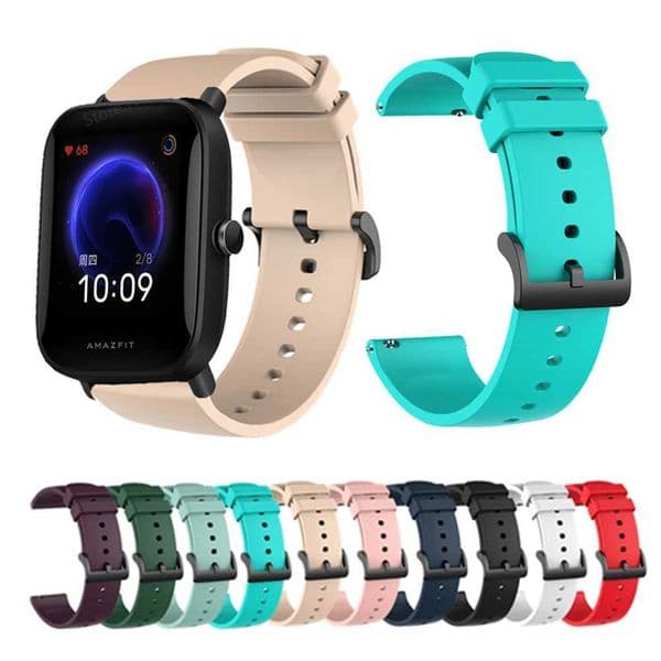 20mm silicone wristband suitable for Huami Amazfit Bip U Pro/Bip 3 Pro/S/GTS 4 2 Mini/GTS 4 3 2 2e smart Wah Band bracelet wristband M241115