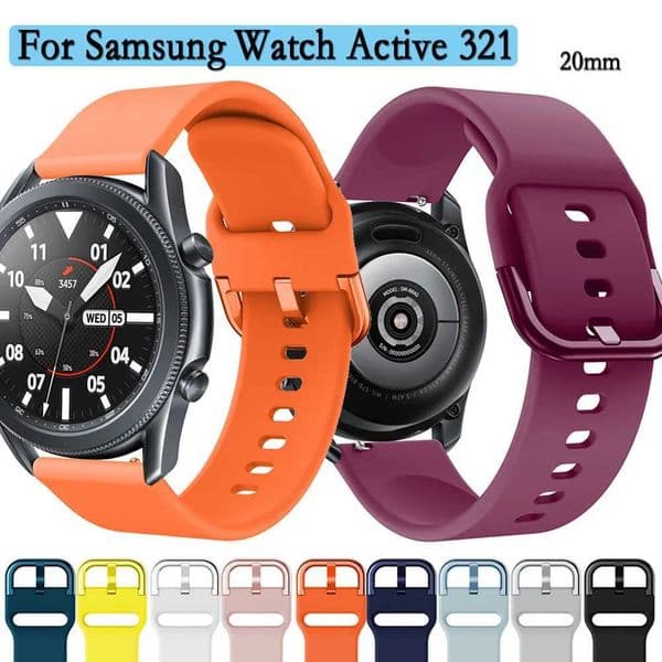 Hot Sale Suitable for Galaxy Active 1/2/3 20mm silicone strap with buckle bracelet of the same color used for Galaxy Wah 5 5pro T241115