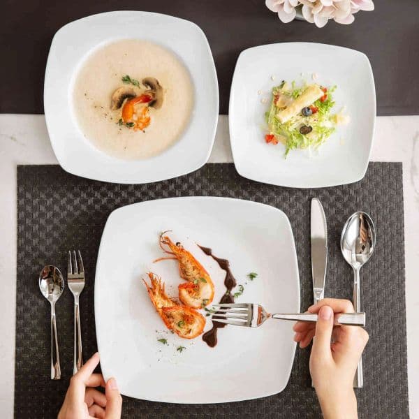 Wholesale 36-Piece Porcelain Dinner Set Dinner Soup Dessert Plates Set for 12 Person