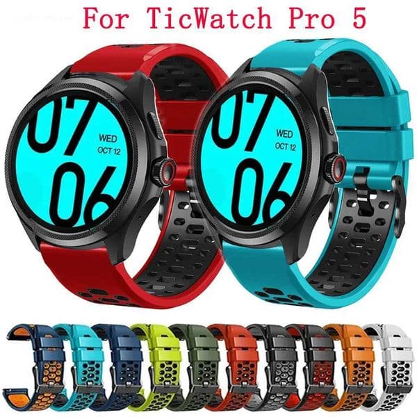 24mm silicone sports Wah strap replacement for TicWah Pro 5 smart Wahband Correa M241115