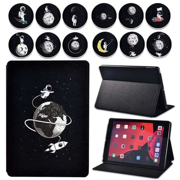 Hot Sale Suitable for iPad 9th 8th 7th 10.2 Cover iPad 5th 6th/Air 2/3/4 Mini 2 3 4 5/Pro 11/Air 5 20 Flat Leather Funda Astronaut Printing Box T241115