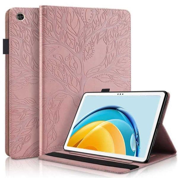 Hot Sale Suitable for MatePad SE 10.4 20 cover 3D embossed tree leather silicone bracket suitable for MatePad SE AGS5-L09 W09 10.4 tablet case T241115