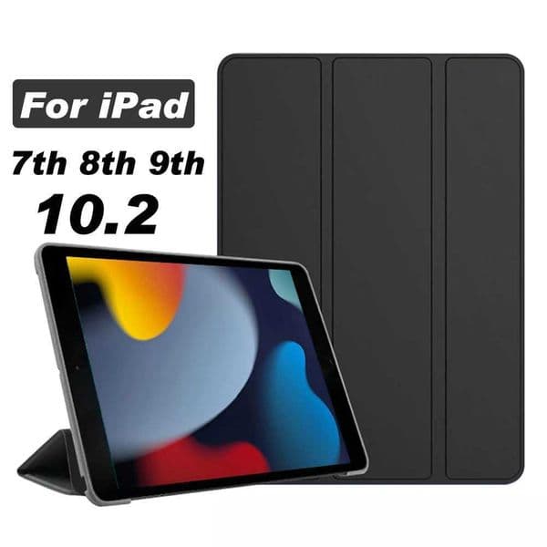 Hot Sale Funda iPad 10.2 2021 2020 2019 PU Leather Three Fold E-book Box Suitable for iPad 9th 8th 7th generation Tablets Sle Stand Cover T241115