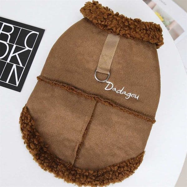 British style dog jacket cashmere winter warm dog clothing puppy clothing Chihuahua jacket pet puppy Yoki set M241116