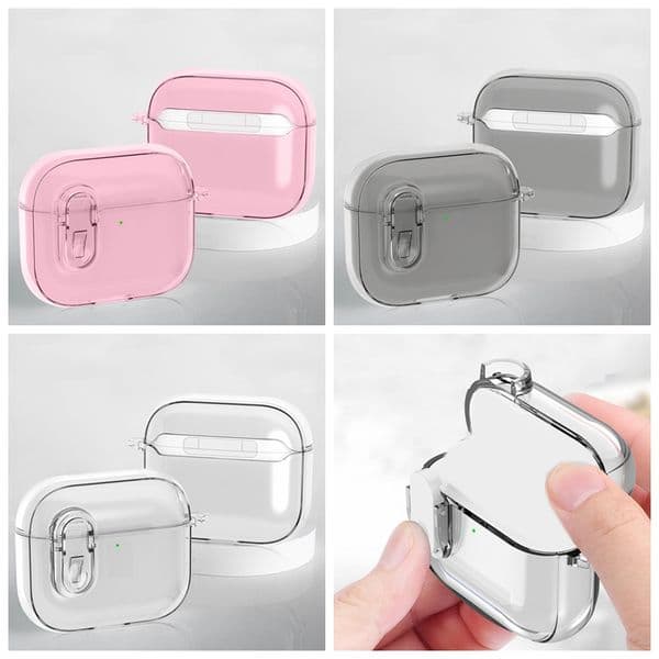 Cases For Airpods 4 4gen Air pods Pro 1 2 3 Po2 Clear Earphone Accessories Switch Crystal Transparent Hard PC TPU Ear phone Protector Shockproof Cover