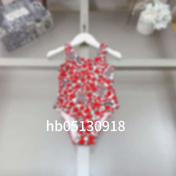 Summer Girls Brand One-pieces Bikini Swimsuit Letters Printed Kids Toddlers Bathing Suits Baby Girl Beach Swimwear Children Swimming Wear 1-12 Years 10