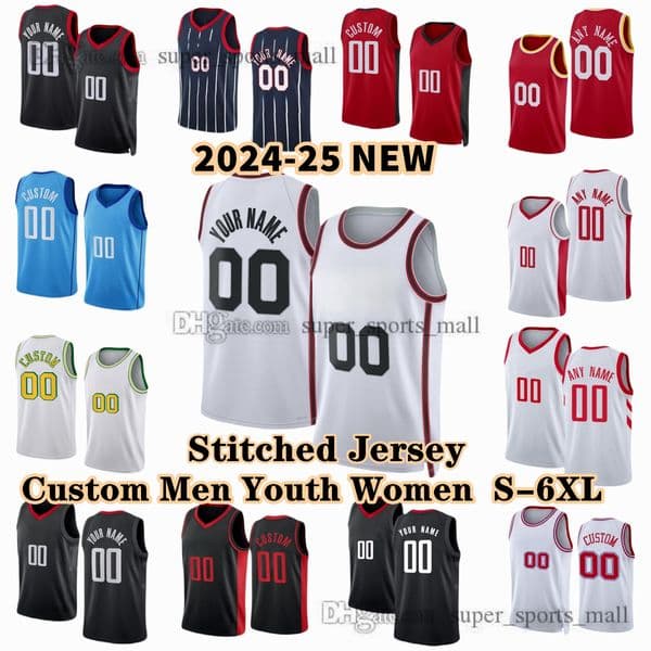Custom Stitched 2024-25 New Basketball Jerseys 5 Fred VanVleet Dillon Brooks Steven Adams Jalen Green Reed Sheppard Jabari Smith Jr Amen Thompson Jock Landale S-6XL
