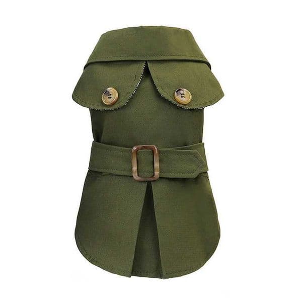 Dog jacket trench pet jacket autumn and winter puppy clothing puppy belt decoration puppy and cat clothing M241116