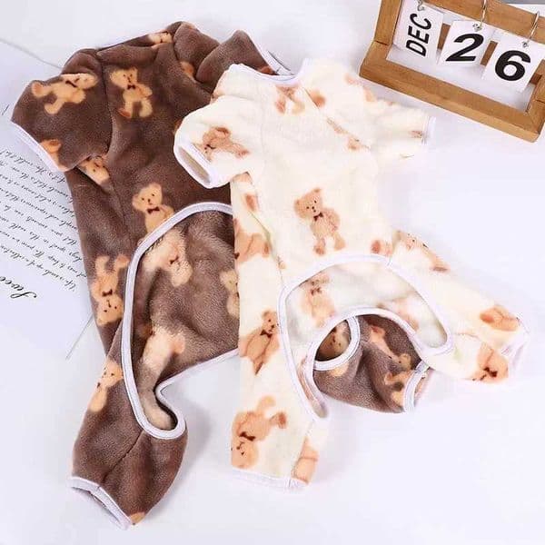 Pet Autumn Winter Pajama Cute Bear Hoodie Dog P Jacket Small and Medium sized Dog Cat Clothing Chihuahua Teddy Clothing M241116