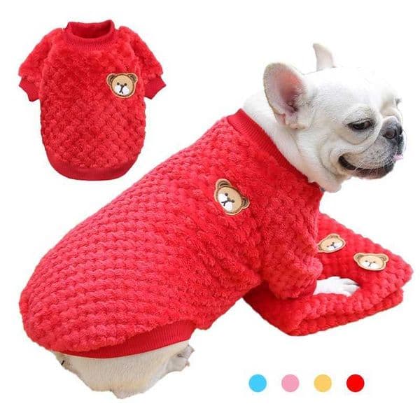 Winter Warm Wool Pet Dog Clothing Soft Portable Puppy Cat Plow French Bulldog Bichon Clothing Small Dog Jacket M241116