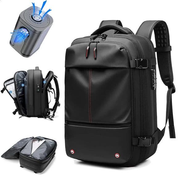 Travel Men 17 inch Laptop Backpack vacuum compression Business Large Capacity school expand outdoor backpack 260323BJBJ