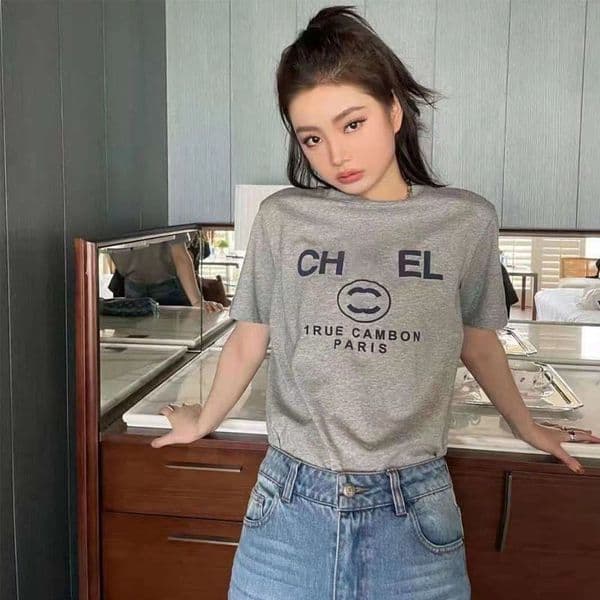 Designer T-shirt Men's and women's wear French fashion luxury plus-size women's crew neck top C letter pattern printed short sleeve couple parent-child student