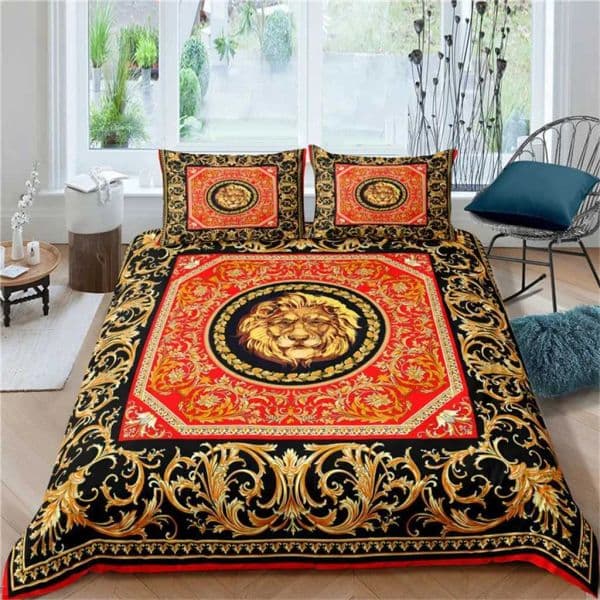 2026 Bedding Sets Home>Product Center>3D Golden Baroque perfume Chain Lion Bedding>Luxury Duvet Cover>Pillow Cover>Home Textiles>Comfort Cover>King Bed Cover co