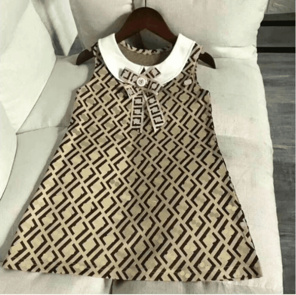 2026 New Baby Designer Girls Princess Dresses Kids Summer Sleeveless Vest Dress Cotton Children Plaid Skirts Girl Skirt 1-7 Years Clothes 11