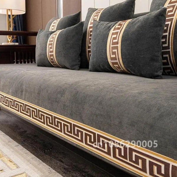 2026 Chair Covers Non-Slip Thicken Chenille Sofa Cover Towel Slipcover Seat European Couch Protecto For Living Room Decor Grey Free Shipping