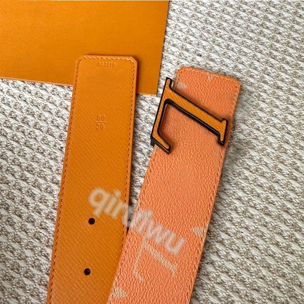 Men's Belt Reversible Genuine Leather Designer Belt High Quality Men's Classic Letter Copper Buckle 4.0cm Wide Cowhide Belt Fashionable Men's Accessories Belt Box