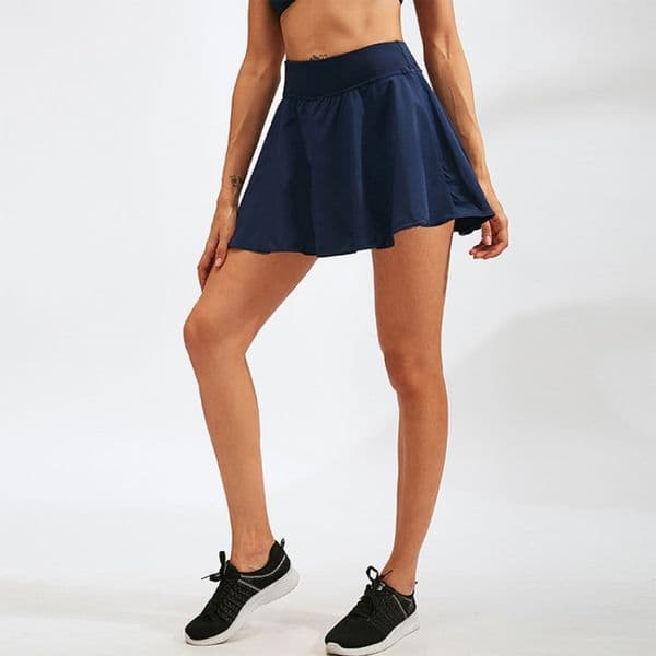 LL Women Sports Yoga Skirts Running Shorts Solid Color Gril Tennis Skirt Pleated Skirt 2074