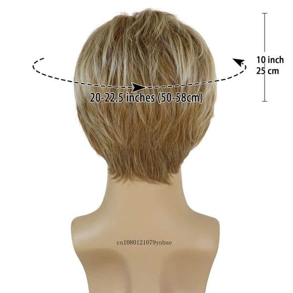 New Arrival Mens mixed blonde wig synthetic short hair straight wig M mens natural appearance daily role-playing party casual heat-resistant Z241118