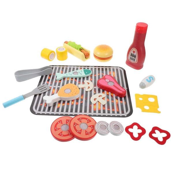 Cookware Toys Simulation Toys Pretend Games Food Simulation Kitchen Wooden Children W241119