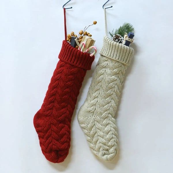 By Sea Knitting Christmas Stocking 46cm Gift Stocking Christmas Xmas Stockings Holiday Stocks Family Stockings indoor decoration DO1413 ZZ