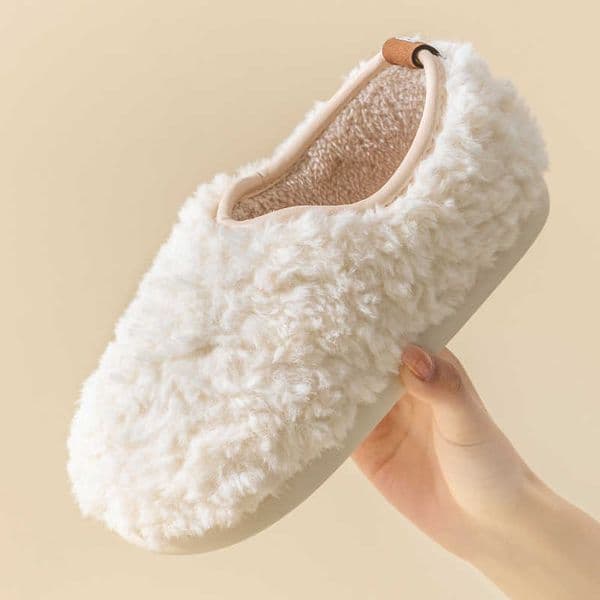 Cotton slippers women in winter, warm and thick soled plush bags indoor couples, cotton shoes home use, autumn winter hairy shoes for men 241115
