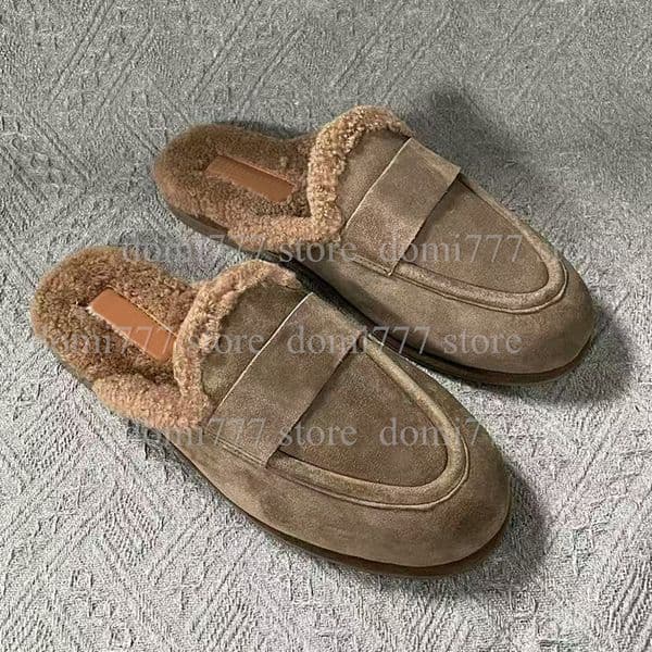 Top-Quality Premium Leather/Suede Fashion Warm Slippers Slides Gifts for Xmas Women's Slippers