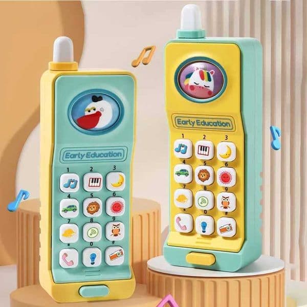 Kids Early Education Puzzle Simulation Cell Phone Toys Creative New Telephone Multifunctional Sound Toy With Light And MusicXJ241118