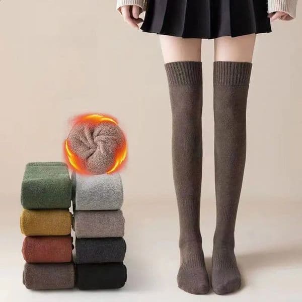 Over The Knee Calf Socks Stockings For Women Pressure Hosiery High Tube Thick Warm Winter Socks 241119