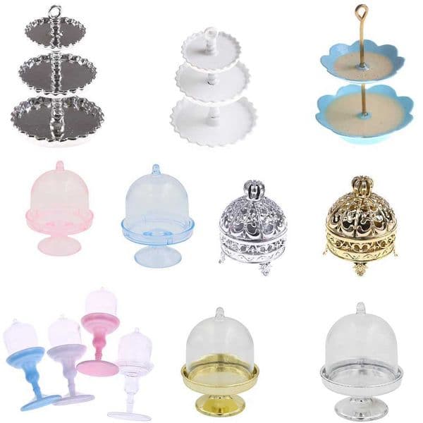 1 new 3D mini food DIY craft for dollhouse mini cute dessert tray cake rack fruit tray doll kitchen toy W241119