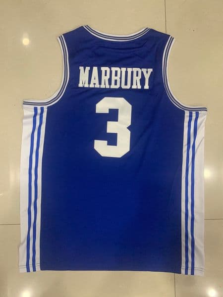 2024rare Basketball Jersey Men Youth women Vintage blue 3 Stephon Marbury High School Lincoln Size S-5XL custom any name or number