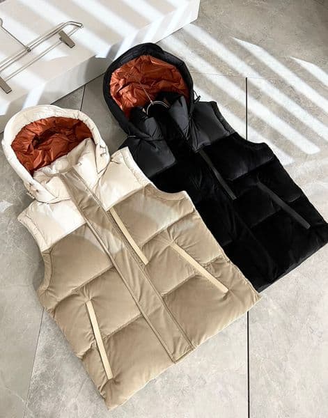 2025Diku Jingmen's Autumn Winter New Product Corduroy Splicing Jacket Vest Jacket, Soft And Delicate 90 White Duck Down