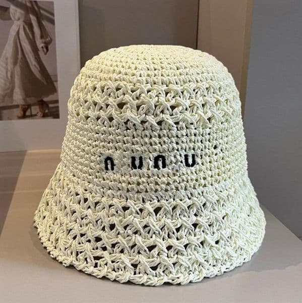 Designer Bucket Luxury Straw Women Letter Woven Sunhat Summer Beach Cap Crochet Sun Hat Outdoor Casual Caps