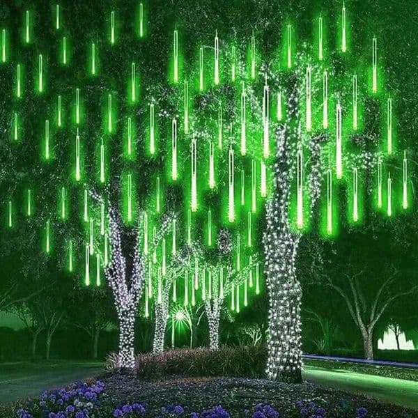 Outdoor LED Meteor Shower String Light 8 Tube Christmas Garland Fairy Light for Party Wedding Garden Tree Home Room Decoration zyc241120