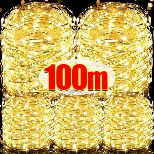 Outdoor LED String Lights USB/Battery Waterproof Copper Wire Fairy Lighting Strings Christmas Garland Lamps Wedding Party Decor zyc241120