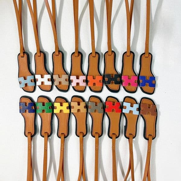 Candy Color PU Letter Mini Slippers Pendant Car Cute Small Sandals Bag Charm Accessories 241120