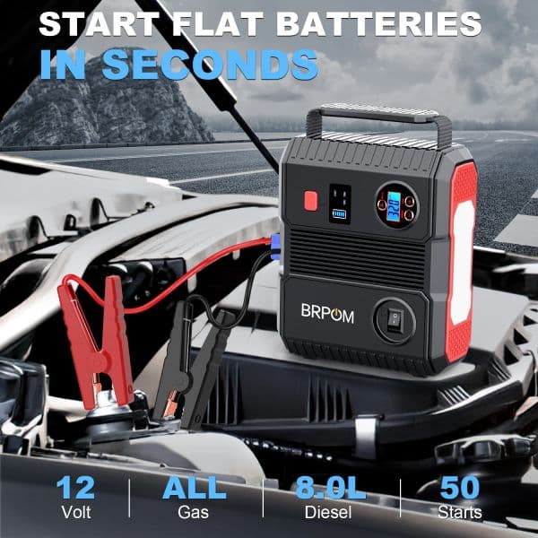 Car Jump Pump Multi-function Air Compressor Convenient Tire Iator Portable Battery Starter With EVA Bag