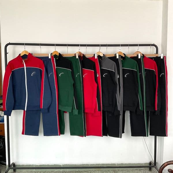 mens tracksuits The Rock velvet jacket mens and womens high street pants sports suit