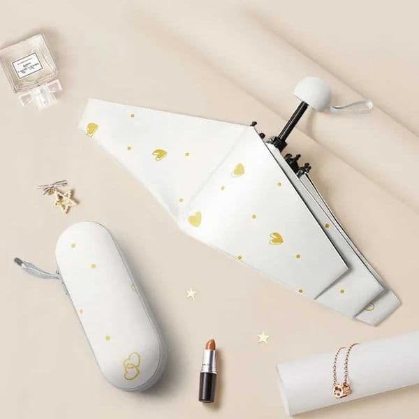 Portable Umbrella Mini Small Five-Fold Umbrella Student Capsule Umbrella Rain Dual-Use Female Sun ProtectionXJ241120