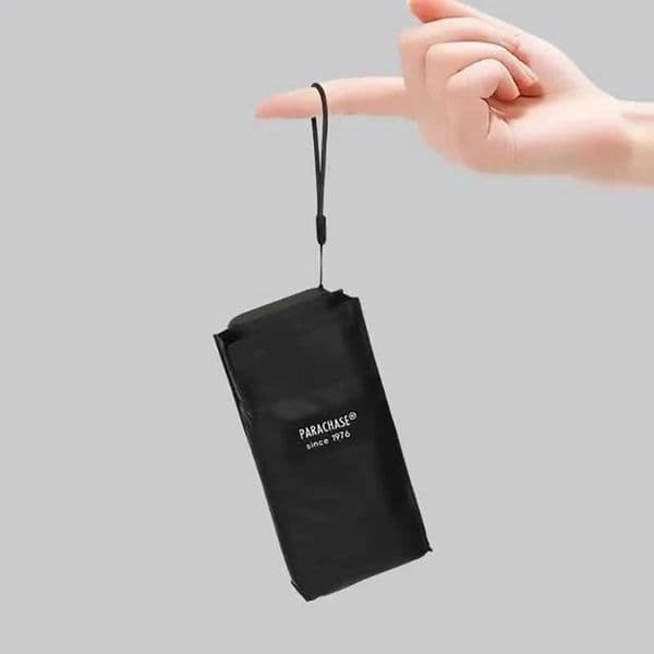 PARACHASE Flat Umbrella Sun Men Women Ultralight UPF50+ Mini Pocket Sun Umbrella Windproof Small Parasol Black Rain UmbrellaXJ241120